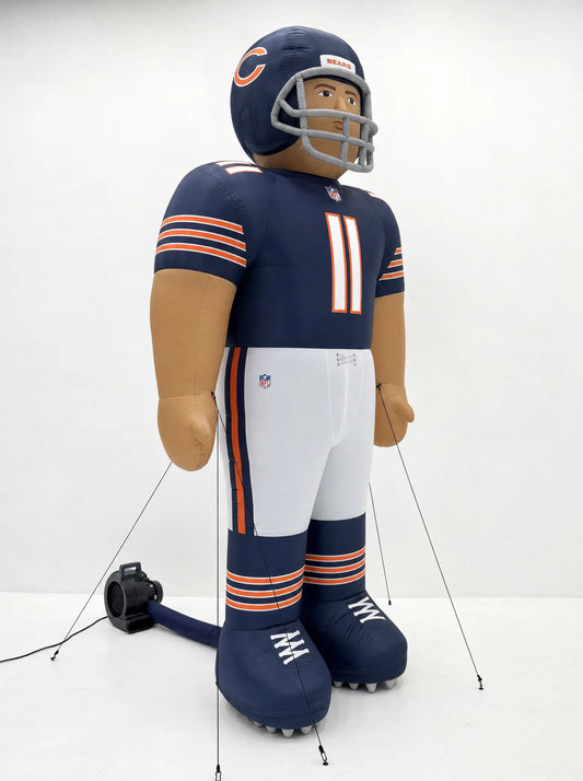 10 ft Giant Inflatable Bears Player — Pre-lit, Blower + Stakes Include